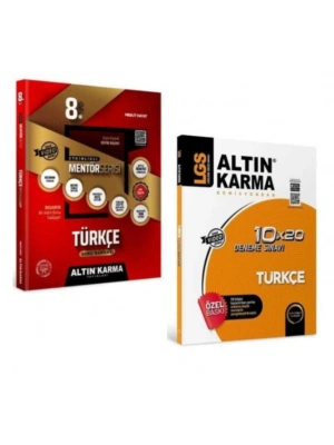 ALTIN KARMA YAYINLARI 8.SINIF TÜRKÇE ETKİNLİKLİ SORU BANKASI+TÜRKÇE 10X20 DENEME SINAVI