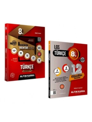 ALTIN KARMA YAYINLARI 8.SINIF TÜRKÇE ETKİNLİKLİ SORU BANKASI+TÜRKÇE 12Lİ SARMAL DENEME SINAVI