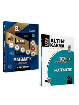 ALTIN KARMA YAYINLARI 8.SINIF MATEMATİK ETKİNLİKLİ SORU BANKASI+MATEMATİK 10X20 DENEME SINAVI