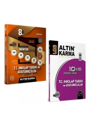ALTIN KARMA YAYINLARI 8.SINIF T.C İNKİLAP TARİHİ ETKİNLİKLİ SORU BANKASI+T.C İNKİLAP TARİHİ 10X10 DENEME SINAVI