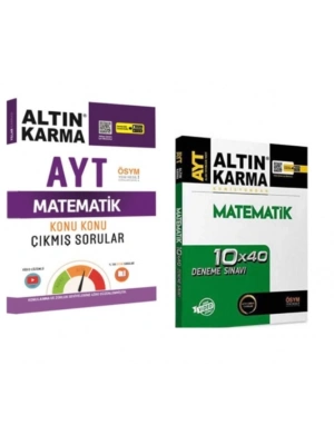 ALTIN KARMA YAYINLARI AYT MATEMATİK KONU KONU ÇIKMIŞ SORULAR + MATEMATİK 40LI DENEME