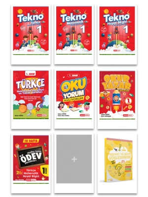 KIRMIZI BEYAZ YAYINLARI 2024-2025 1.SINIF 2.DÖNEM 7Lİ KİTAP SETİ +DİKKAT VE ZEKA GÜÇLENDİRME ORTA SEVİYE