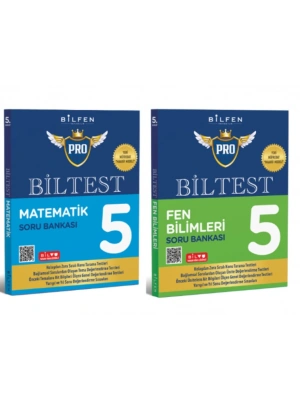BİLFEN YAYINCILIK 5.SINIF BİLTEST PRO MATEMATİK+FEN BİLİMLERİ SORU BANKASI