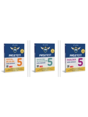 BİLFEN YAYINCILIK 5.SINIF PRO&TEST  SOSYAL BİLGİLER+DİN KÜLTÜRÜ+İNGİLİZCE SORU BANKASI SETİ