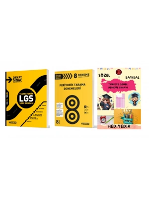 HIZ YAYINLARI 9 İSTASYONDA LGS TÜM DERSLER SORU BANKASI + LGS PERİYOTİK 8Lİ GENEL DENEME + HEDİYE
