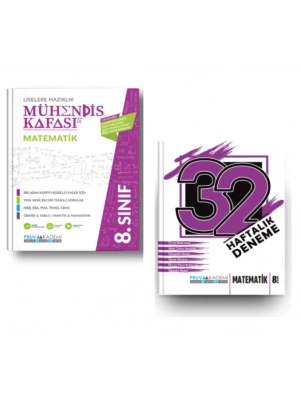 PRUVA AKADEMİ YAYINLARI 8.SINIF MATEMATİK MÜHENDİS KAFASI+32 HAFTA MATEMATİK DENEME