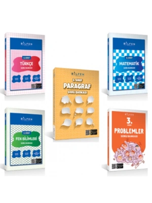 BİLFEN YAYINCILIK 3.SINIF TÜRKÇE-MATEMATİK-FEN BİLİMLERİ-PROBLEMLER-PARAGRAF SORU BANKASI