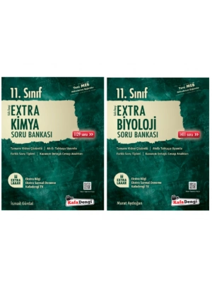 Kafa Dengi Yayınları 11. Sınıf Kimya - Biyoloji Extra Soru Bankası