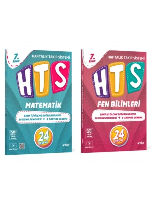 ARTIBİR YAYINLARI 7.SINIF HTS MATEMATİK - FEN BİLİMLERİ HAFTALIK TAKİP SİSTEMİ 24 DENEME