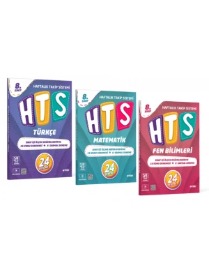 ARTIBİR YAYINLARI LGS 8.SINIF HTS TÜRKÇE - MATEMATİK - FEN BİLİMLERİ HAFTALIK TAKİP SİSTEMİ 24 DENEME