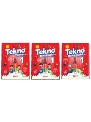 KIRMIZI BEYAZ YAYINLARI 1.SINIF 2.DÖNEM TEKNO TÜRKÇE - MATEMATİK - HAYAT BİLGİSİ 3LÜ SET