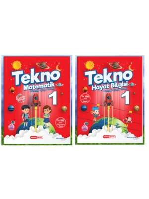 KIRMIZI BEYAZ YAYINLARI 1.SINIF 2.DÖNEM TEKNO MATEMATİK - HAYAT BİLGİSİ 2Lİ SET