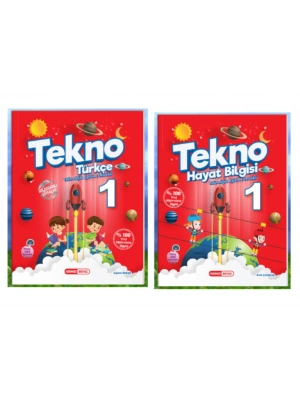 KIRMIZI BEYAZ YAYINLARI 1.SINIF 2.DÖNEM TEKNO TÜRKÇE - HAYAT BİLGİSİ 2Lİ SET