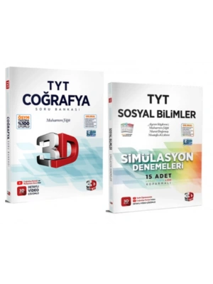 3D YAYINLARI TYT ÇOĞRAFYA SORU BANKASI - TYT SOSYAL BİLİMLER SİMÜLASYON DENEME