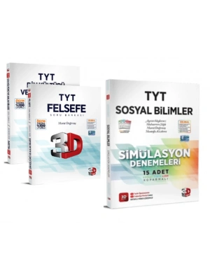 3D YAYINLARI TYT FELSEFE VE DİN KÜLTÜRÜ SORU BANKASI - TYT SOSYAL BİLİMLER SİMÜLASYON DENEME