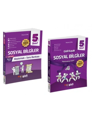 GİZLİ YAYINLARI 5.SINIF SOSYAL BİLGİLER ALIŞTIRMALI SORU BANKASI - SOSYAL BİLGİLER GİZLİ KUŞAK DEĞERLENDİRME FÖYLERİ