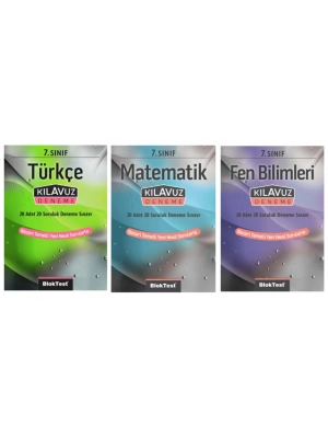 TUDEM YAYINLARI 7.SINIF TÜRKÇE - MATEMATİK - FEN BİLİMLERİ 20 SORULUK 20 Lİ DENEME