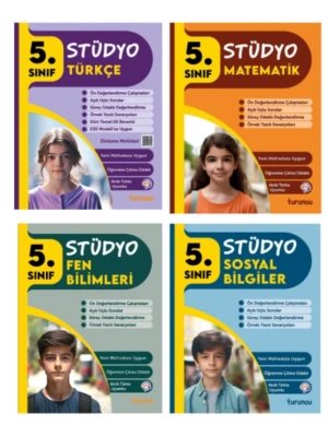 TUDEM YAYINLARI 5.SINIF STÜDYO TÜRKÇE - MATEMATİK - FEN BİLİMLERİ - SOSYAL BİLGİLER 4LÜ SET