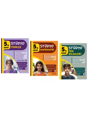 TUDEM YAYINLARI 5.SINIF STÜDYO TÜRKÇE - MATEMATİK - FEN BİLİMLERİ  3LÜ SET
