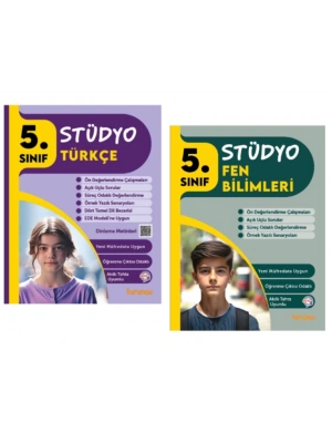 TUDEM YAYINLARI 5.SINIF STÜDYO TÜRKÇE - FEN BİLİMLERİ 2Lİ SET