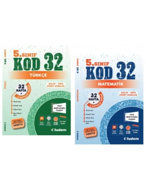 TUDEM YAYINLARI 5.SINIF KOD 32 TÜRKÇE - MATEMATİK