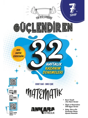 ANKARA YAYINCILIK 7. Sınıf Güçlendiren 32 Haftalık Matematik Kazanım Denemeleri