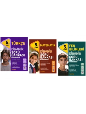 TUDEM YAYINLARI 5.SINIF DİNAMİK TÜRKÇE - MATEMATİK - FEN BİLİMLERİ - SORU BANKASI