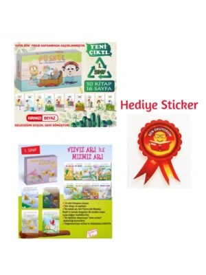 GİZEMLİ BAHÇE 1.SINIF PÜSKÜL GERİ DÖNÜŞÜMÜ ANLATIYOR 10LU HİKAYE - VIZVIZ ARI İLE MIZMIZ ARI 10LU HİKAYE SETİ