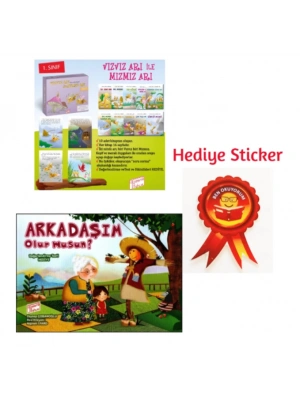 GİZEMLİ BAHÇE 1.SINIF  VIZVIZ ARI İLE MIZMIZ ARI 10LU HİKAYE - ARKADAŞIM OLURMUSUN 10LU HİKAYE SETİ