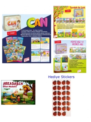 GİZEMLİ BAHÇE 1.SINIF CAN HİKAYE SERİSİ - ARKADAŞIM OLURMUSUN - TOMBİK İLE SIRIK - VIZ VIZ ARI İLE MIZ MIZ ARI 4LÜ HİKAYE SETİ