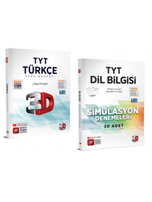 3D YAYINLARI TYT 3D Türkçe Soru Bankası + Simülasyon Dilbilgisi Denemeleri