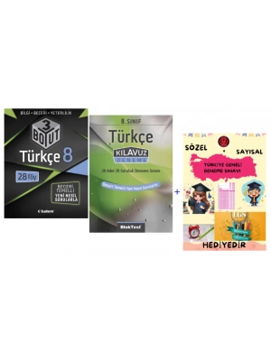 TUDEM YAYINLARI LGS TÜRKÇE 3 BOYUT BECERİ TEMELLİ SORU BANKASI - TÜRKÇE KLAVUZ DENEME - HEDİYE