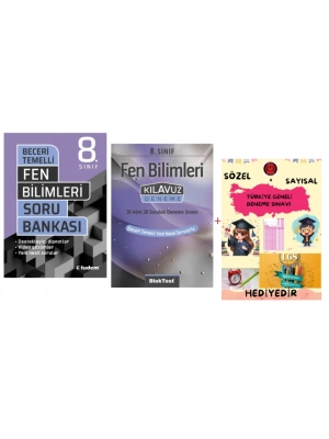 TUDEM YAYINLARI LGS FEN BİLİMLERİ BECERİ TEMELLİ SORU BANKASI - FEN BİLİMLERİ KLAVUZ DENEME - HEDİYE