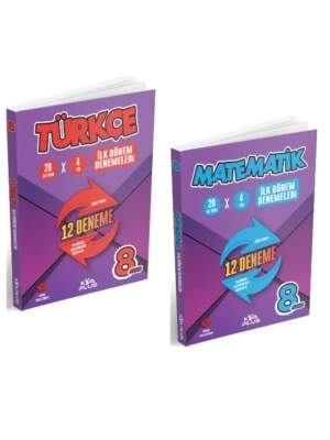 KORAY VAROL YAYINLARI 8. SINIF TÜRKÇE - MATEMATİK İLK DÖNEM DENEMELERİ