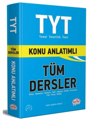 Editör Yayınları TYT Tüm Dersler Konu Anlatımlı