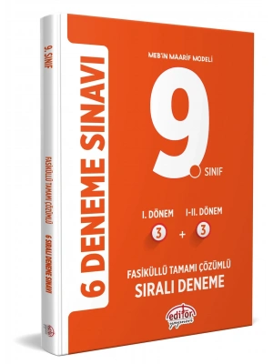 Editör Yayınları 9. Sınıf (3+3) Fasiküllü Tamamı Çözümlü 6 Deneme Sınavı