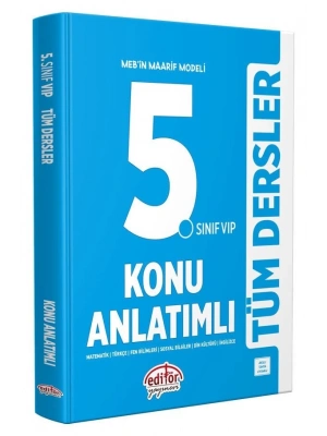 Editör Yayınları 5. Sınıf VIP Tüm Dersler Konu Anlatımlı