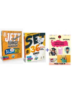 ÜNLÜLER KARMASI 8. SINIF JETT TÜRKÇE FASİKÜLLERİ + 36 Haftalık Kazanım Denemeleri