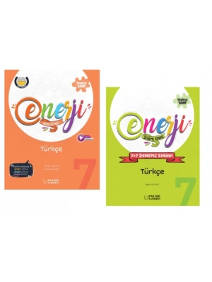 PALME YAYINLARI 7.SINIF ENERJİ TÜRKÇE SORU KİTABI - ENERJİ TÜRKÇE 7+7 DENEME KİTABI