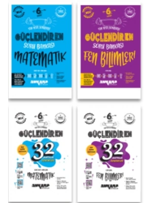 ANKARA YAYINCILIK 6. Sınıf Matematik - Fen Güçlendiren Soru Bankaları ve 32 Haftalık Denemeler