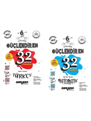 ANKARA YAYINCILIK 6. Sınıf Türkçe - Matematik Güçlendiren 32 Deneme