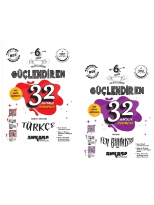 ANKARA YAYINCILIK 6. Sınıf Türkçe - Fen Bilimleri Güçlendiren 32 Deneme