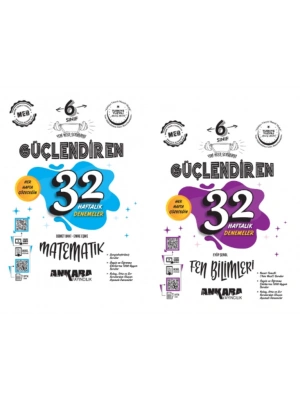ANKARA YAYINCILIK 6. Sınıf Matematik - Fen Bilimleri Güçlendiren 32 Deneme