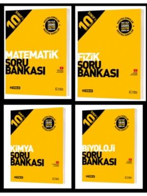 HIZ YAYINLARI 10. SINIF MATEMATİK - FİZİK - KİMYA - BİYOLOJİ SORU BANKALARI