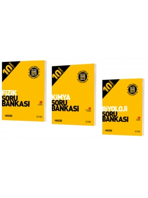 HIZ YAYINLARI 10. SINIF FİZİK - KİMYA - BİYOLOJİ SORU BANKALARI