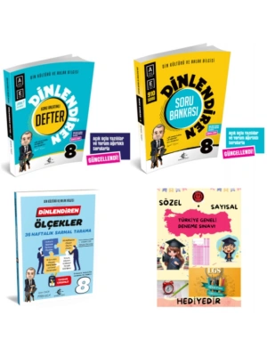 ARI YAYINCILIK 8. Sınıf Dinlendiren Defter - Soru Bankası ve Ölçekler 36 Haftalık Sarmal Tarama - Hediyelidir