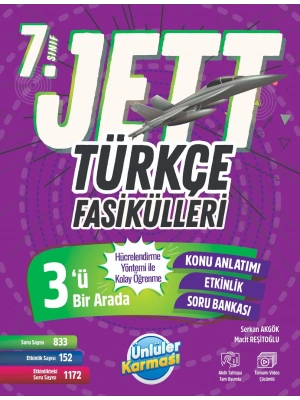 ÜNLÜLER KARMASI 7. SINIF JETT TÜRKÇE FASİKÜLLERİ