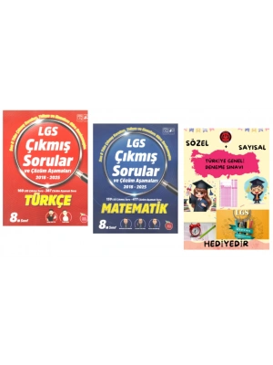 NEWTON YAYINLARI 2018-2025 TÜRKÇE - MATEMATİK LGS ÇIKMIŞ SORULAR VE ÇÖZÜM AŞAMALARI - HEDİYE