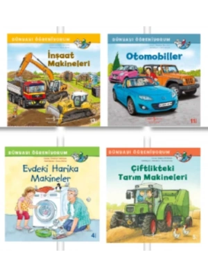 DÜNYAYI ÖĞRENİYORUM İNŞAAT MAKİNELERİ - OTOMOBİLLER - EVDEKİ HARİKA MAKİNELER - ÇİFTLİKTEKİ TARIM MAKİNELERİ