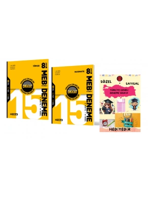 HIZ YAYINLARI 8. SINIF TÜRKÇE - MATEMATİK 15 Lİ DENEME - Hediyelidir
